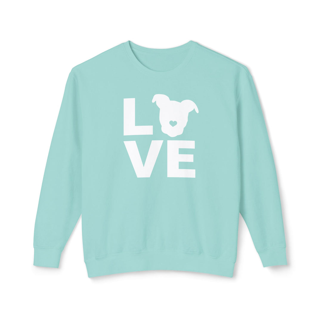 LOVE White Print Unisex Premium Sweatshirt