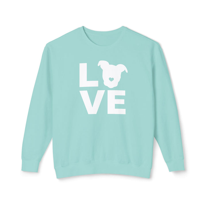 LOVE White Print Unisex Premium Sweatshirt