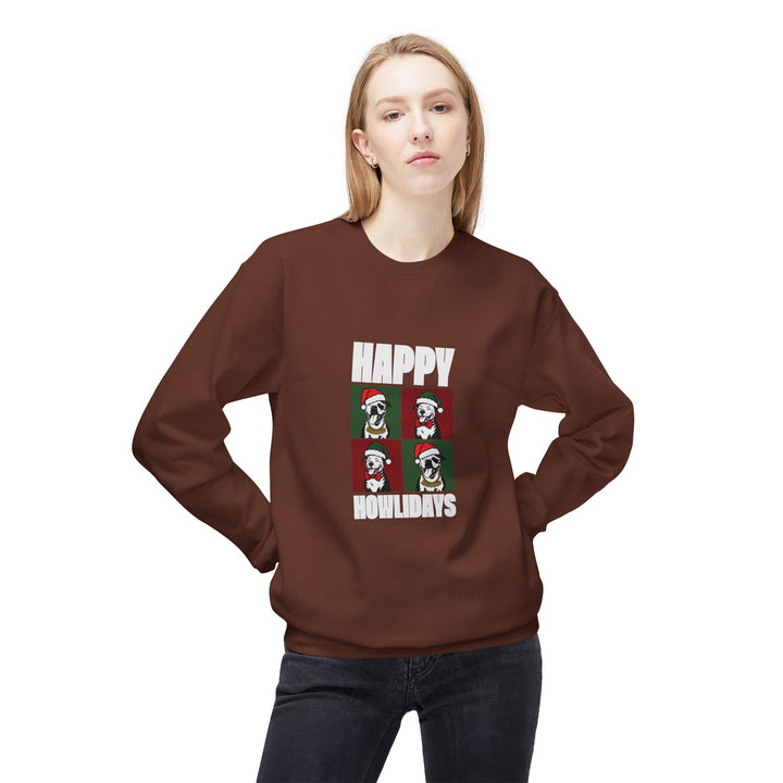 Happy Howlidays 2025 V2 Softstyle Fleece Crewneck Sweatshirt