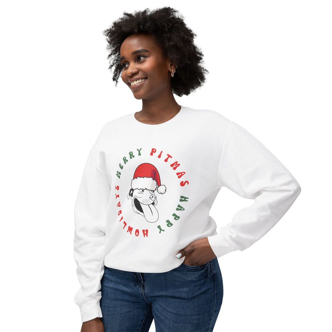 Merry Pitmas & Happy Howlidays Unisex Premium Sweatshirt