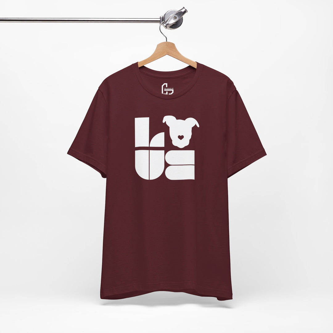 LOVE White Print Design - Unisex Jersey Short Sleeve Tee