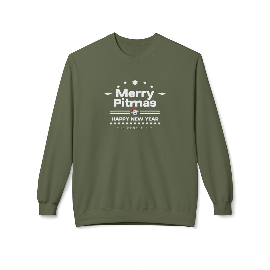 Merry Pitmas V5 Softstyle Fleece Crewneck Sweatshirt