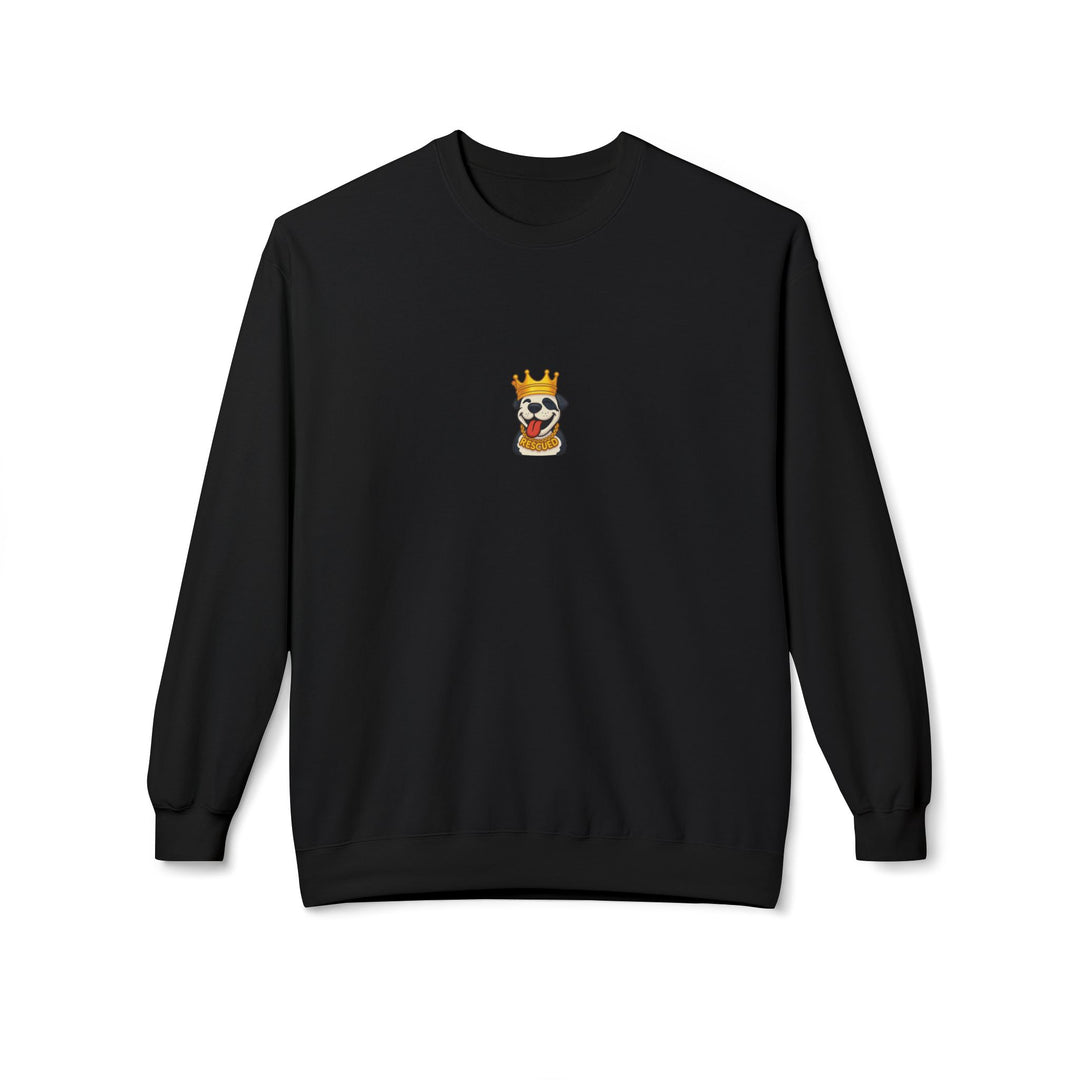 Crowned Pit Emoji Softstyle Fleece Crewneck Sweatshirt
