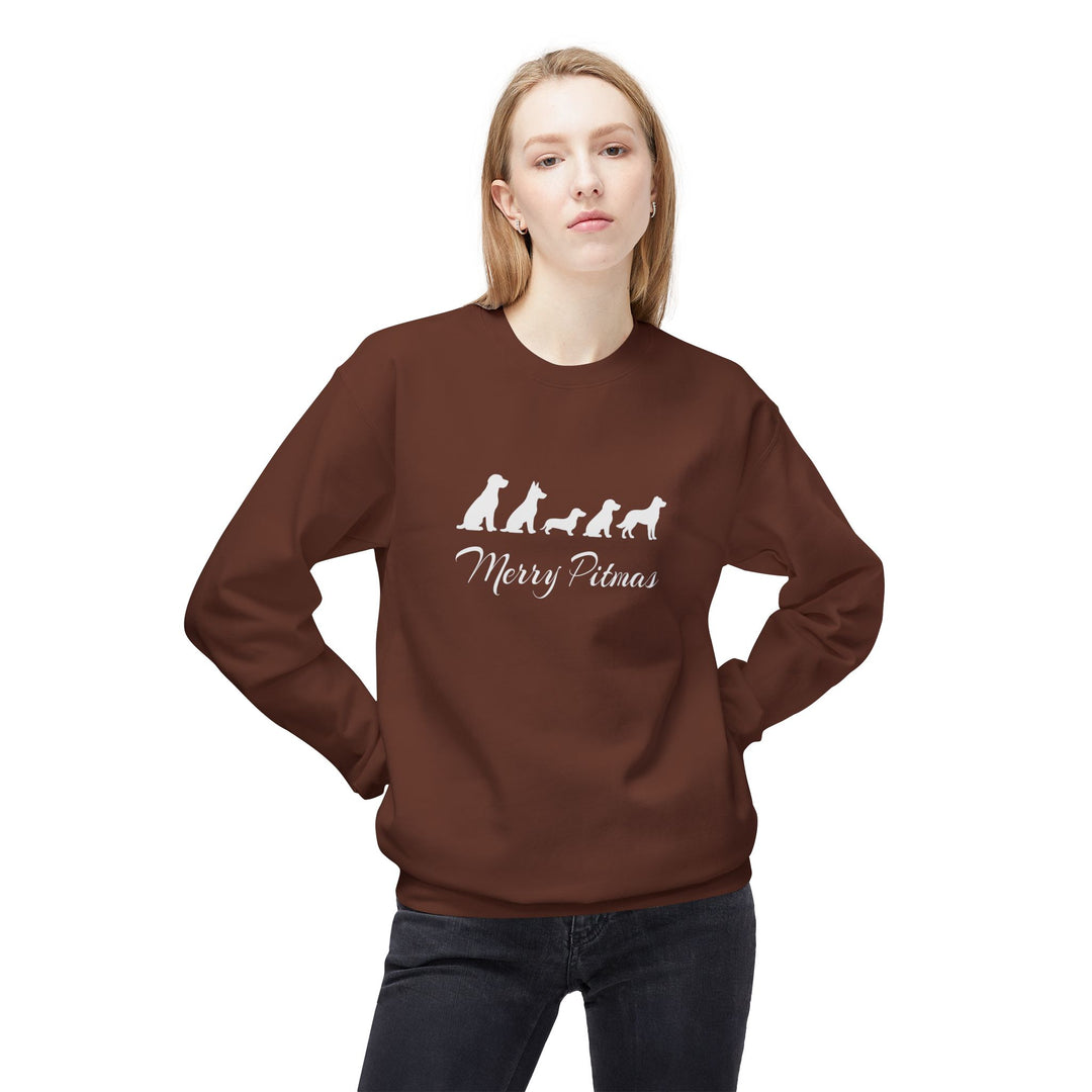 Merry Pitmas 2025 Softstyle Fleece Crewneck Sweatshirt