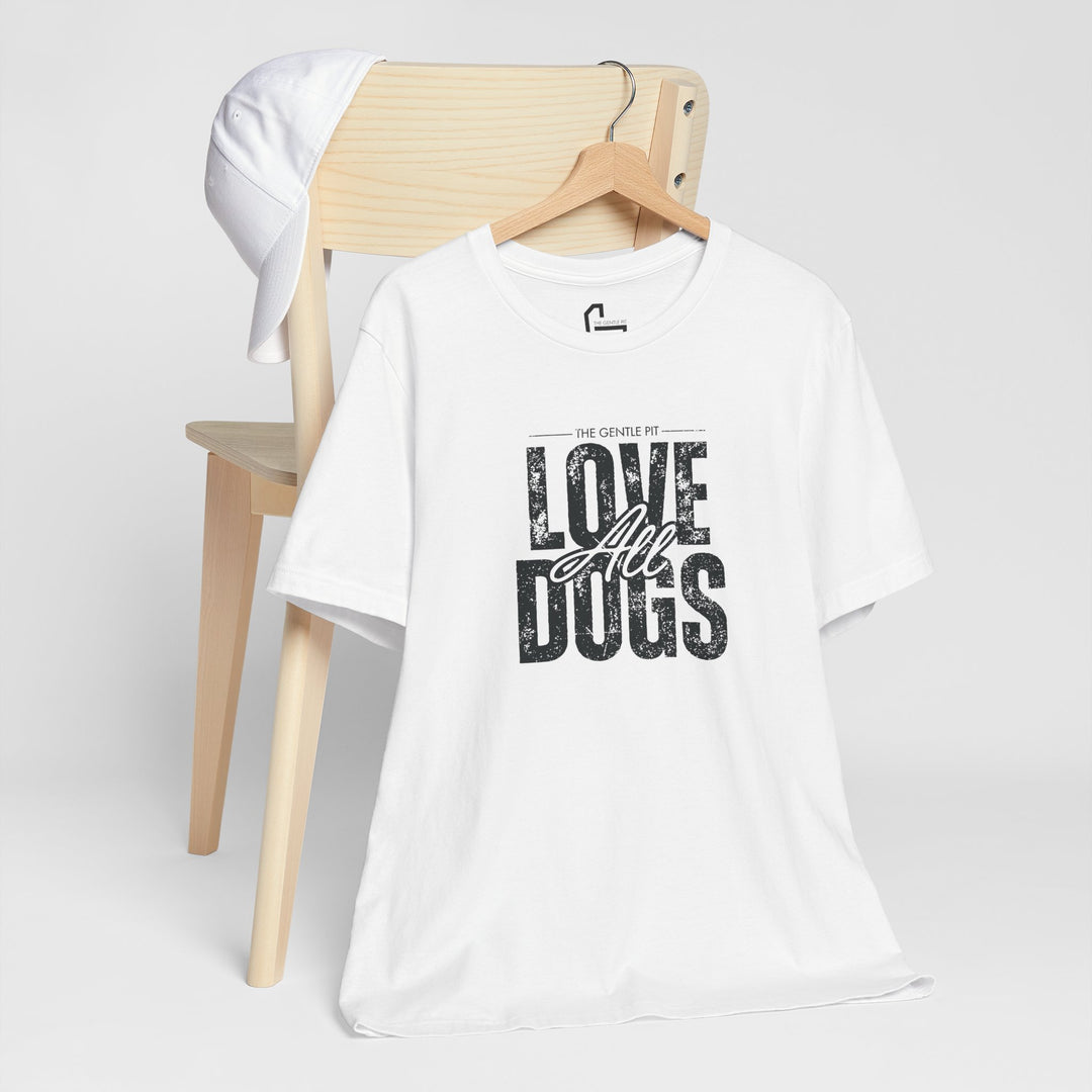 Distressed Love All Dogs Unisex Jersey Short Sleeve Tee