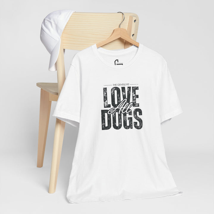 Distressed Love All Dogs Unisex Jersey Short Sleeve Tee