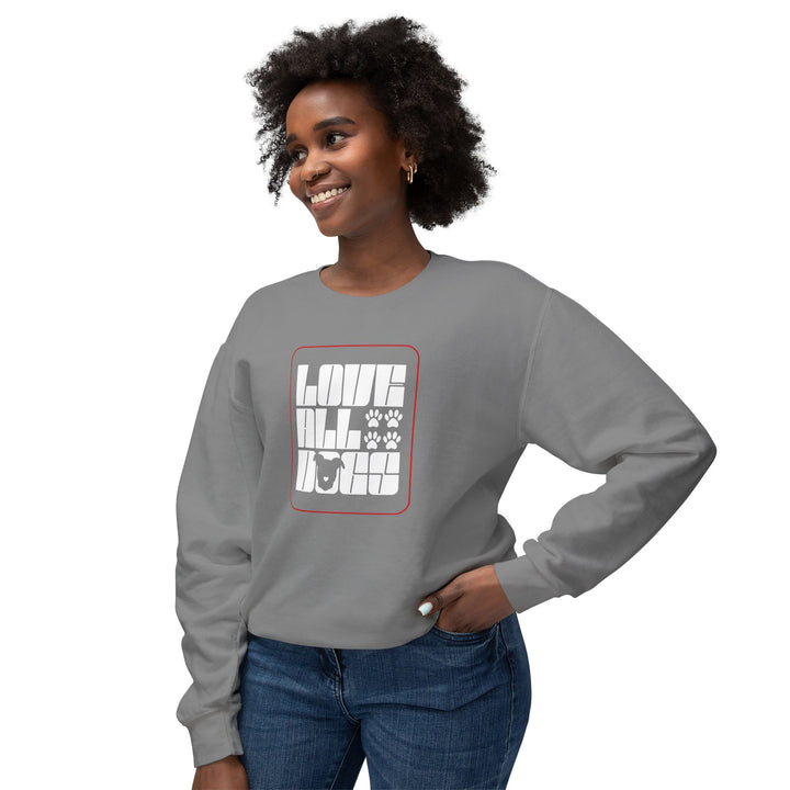 Love All Dogs Modern Style Design Unisex Crewneck Sweatshirt