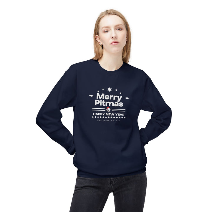 Merry Pitmas V5 Softstyle Fleece Crewneck Sweatshirt