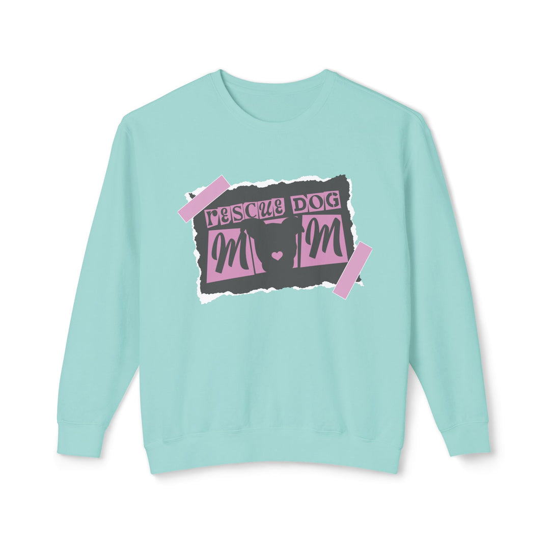 Rescue Dog Mom Paper Style Unisex Premium Sweatshirt