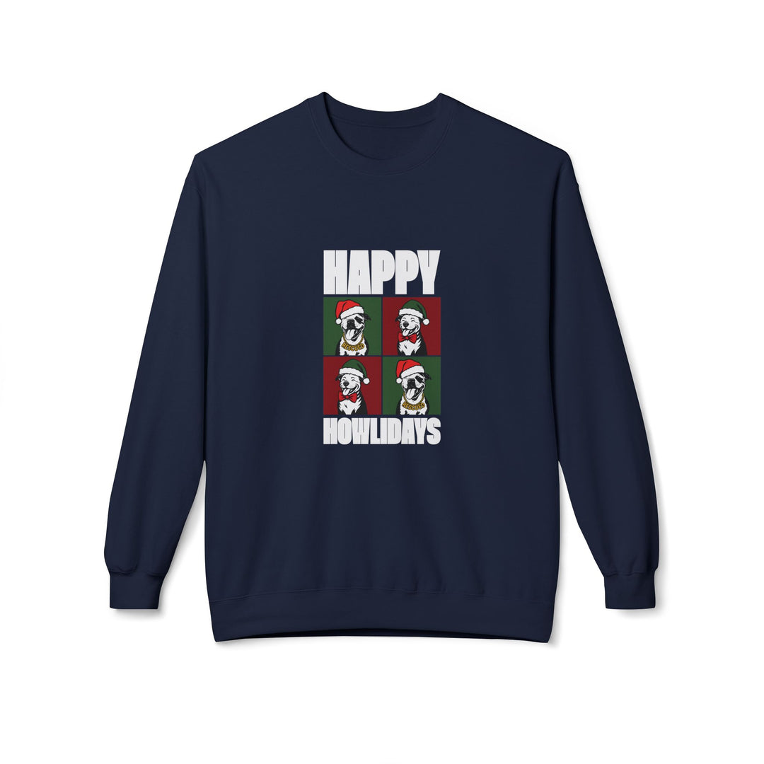 Happy Howlidays 2025 V2 Softstyle Fleece Crewneck Sweatshirt