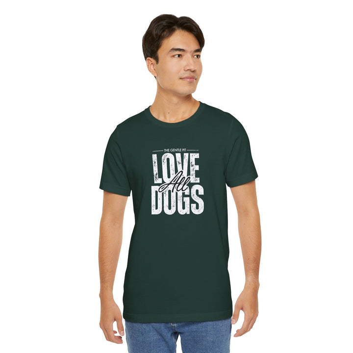 Distressed Love All Dogs Unisex Jersey Short Sleeve Tee