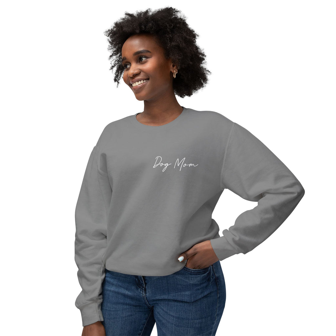 Dog Mom Cursive Unisex Premium Sweatshirt