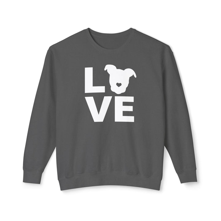 LOVE White Print Unisex Premium Sweatshirt