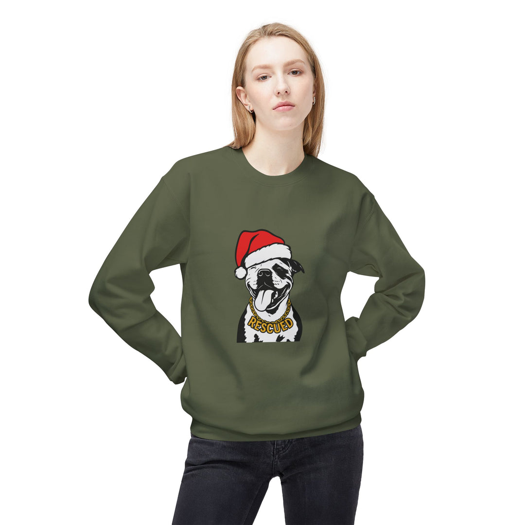 Rescue Pit Christmas Softstyle Fleece Crewneck Sweatshirt