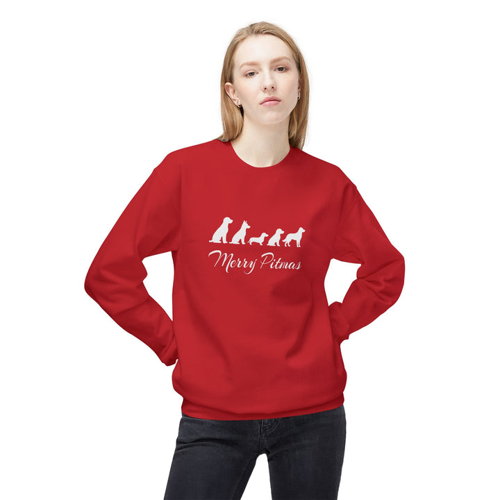 Merry Pitmas 2025 Softstyle Fleece Crewneck Sweatshirt
