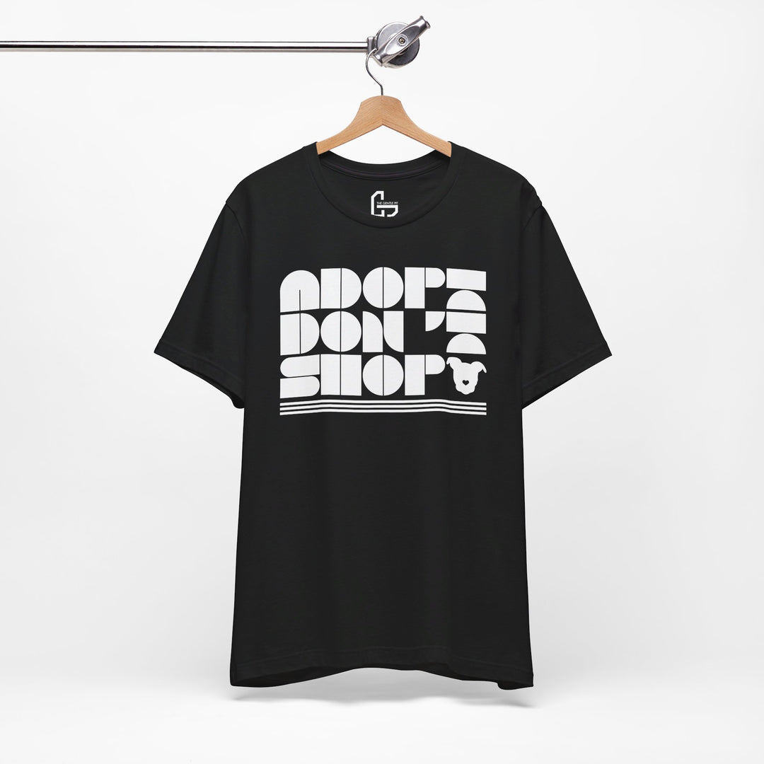 Adopt Don’t Shop Print Design V2 - Unisex Jersey Short Sleeve Tee