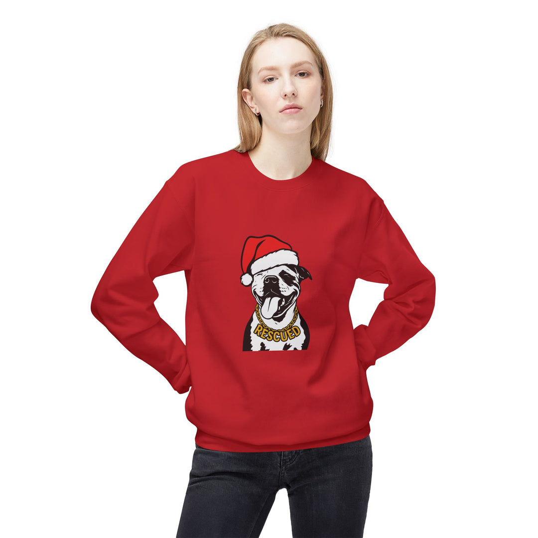 Rescue Pit Christmas Softstyle Fleece Crewneck Sweatshirt