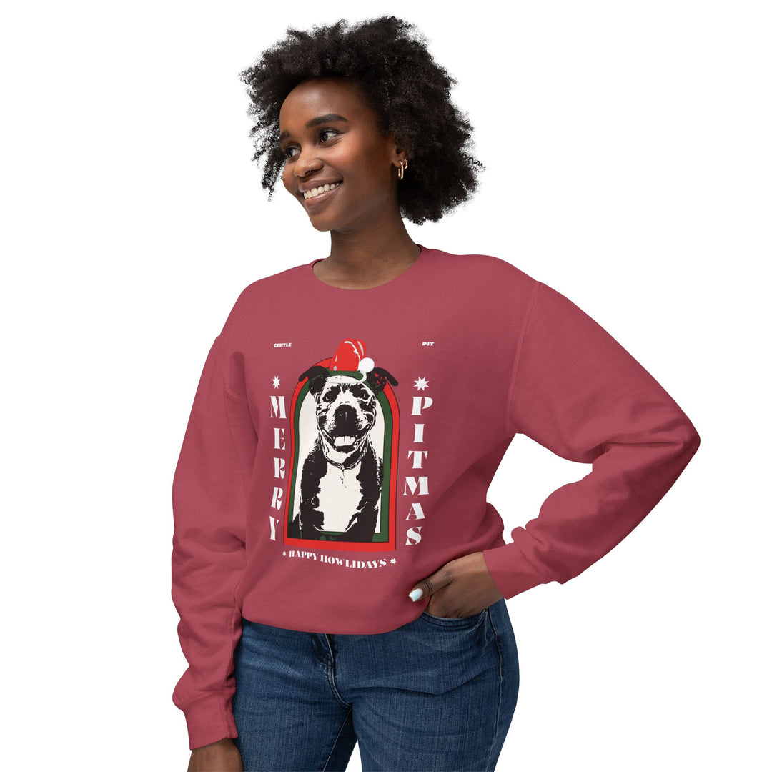 Merry Pitmas & Happy Howlidays Unisex Premium Sweatshirt