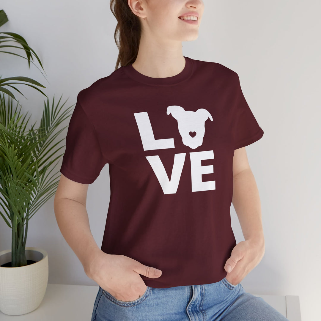 LOVE White Print Unisex T-Shirt