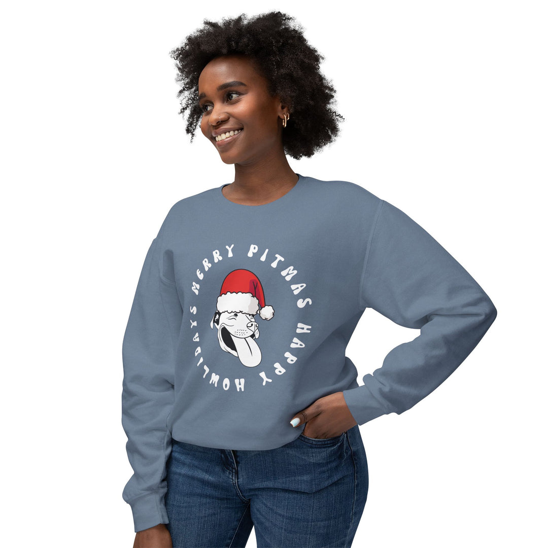 Merry Pitmas & Happy Howlidays Unisex Premium Sweatshirt