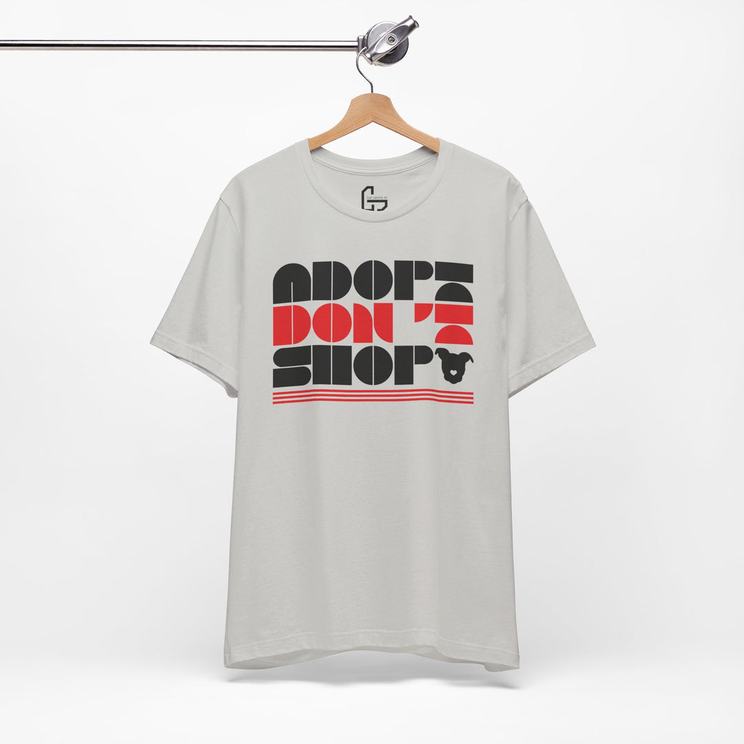 Adopt Don’t Shop Print Design V2 - Unisex Jersey Short Sleeve Tee