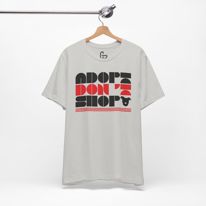 Adopt Don’t Shop Print Design V2 - Unisex Jersey Short Sleeve Tee