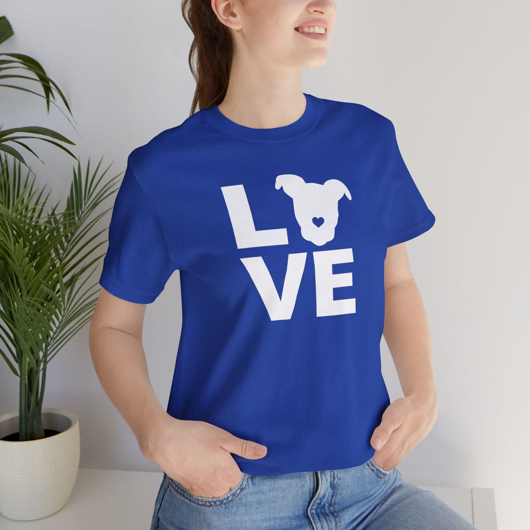 LOVE White Print Unisex T-Shirt