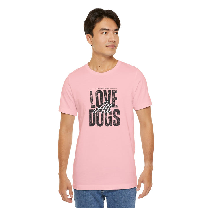 Distressed Love All Dogs Unisex Jersey Short Sleeve Tee