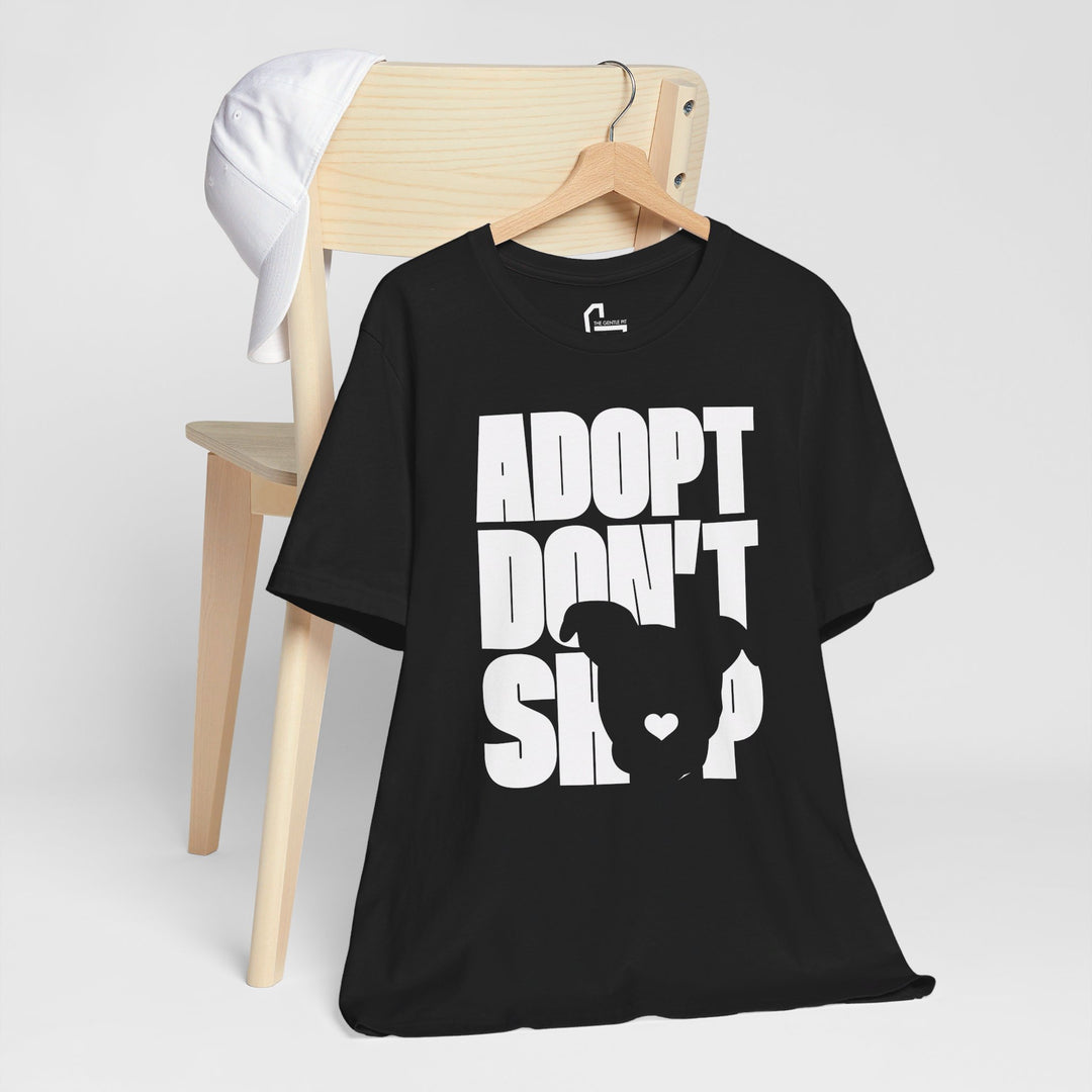 Adopt Don’t Shop Print Design V1 - Unisex Jersey Short Sleeve Tee