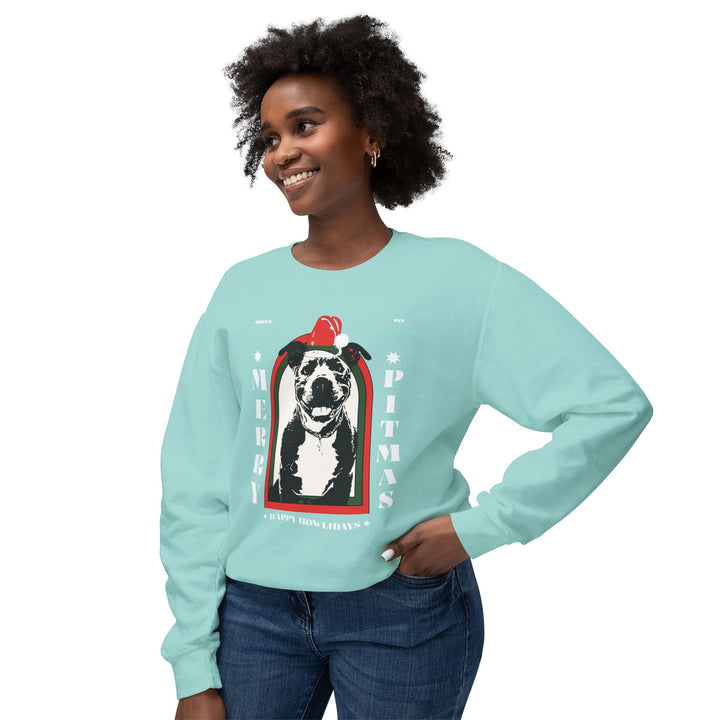 Merry Pitmas & Happy Howlidays Unisex Premium Sweatshirt