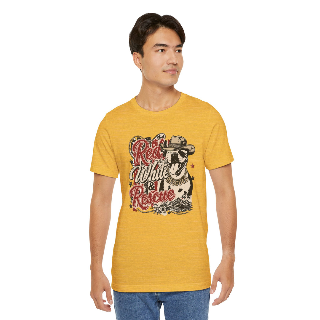 Red White and Rescue Short Sleeve Tee