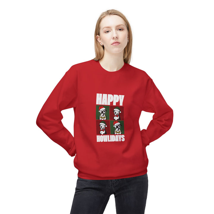 Happy Howlidays 2025 V2 Softstyle Fleece Crewneck Sweatshirt