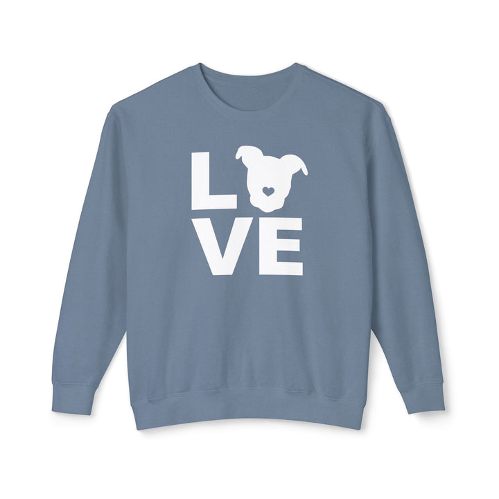 LOVE White Print Unisex Premium Sweatshirt