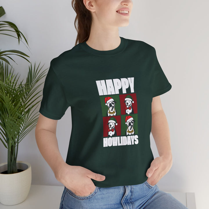Happy Howlidays 2025 V2 Unisex Short Sleeve T-shirt