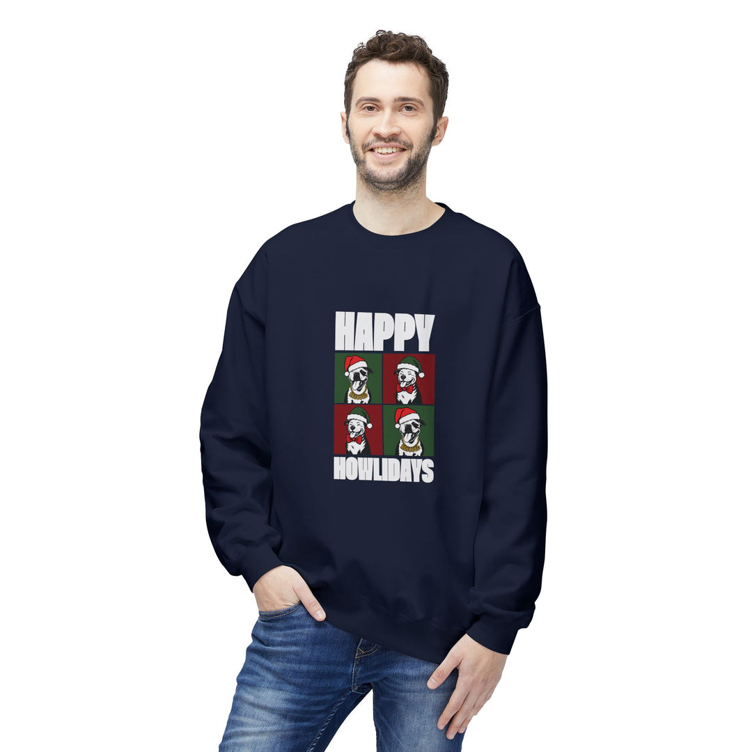 Happy Howlidays 2025 V2 Softstyle Fleece Crewneck Sweatshirt