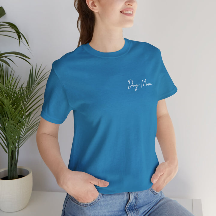 Dog Mom Cursive Unisex Short Sleeve T-shirt