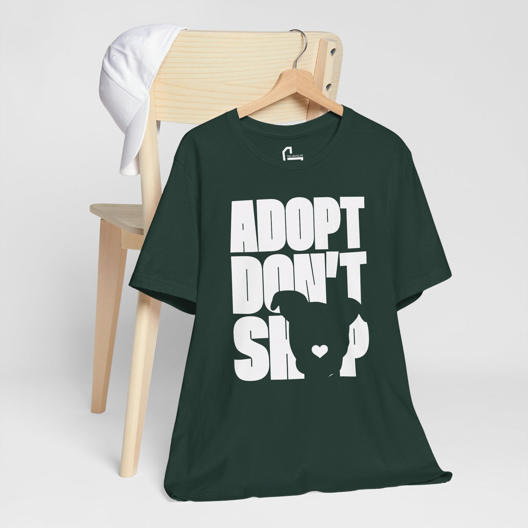 Adopt Don’t Shop Print Design V1 - Unisex Jersey Short Sleeve Tee