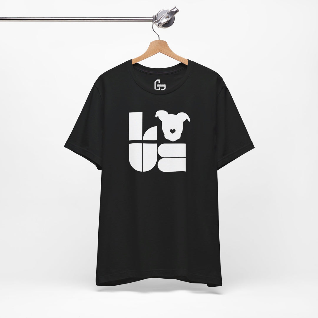 LOVE White Print Design - Unisex Jersey Short Sleeve Tee