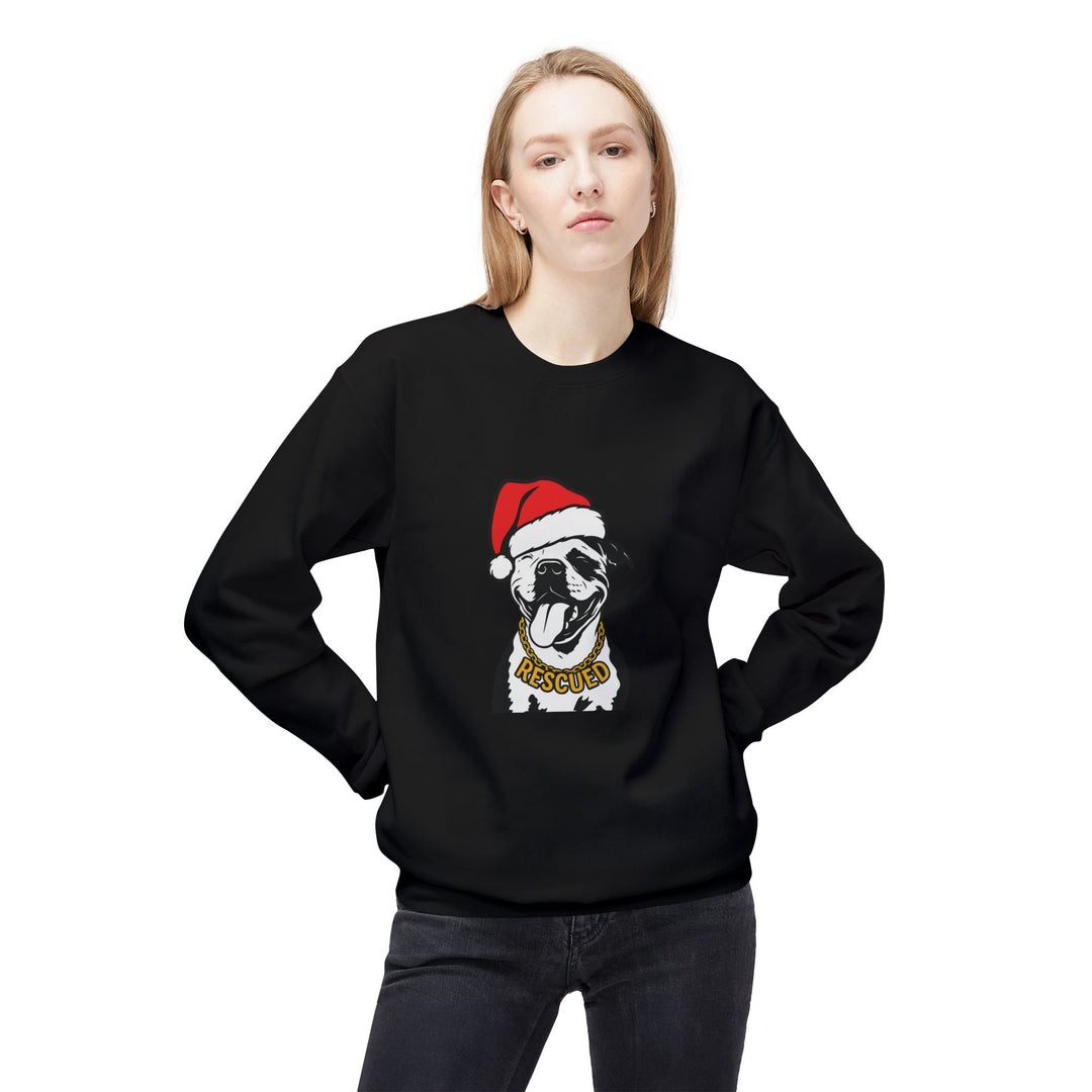 Rescue Pit Christmas Softstyle Fleece Crewneck Sweatshirt