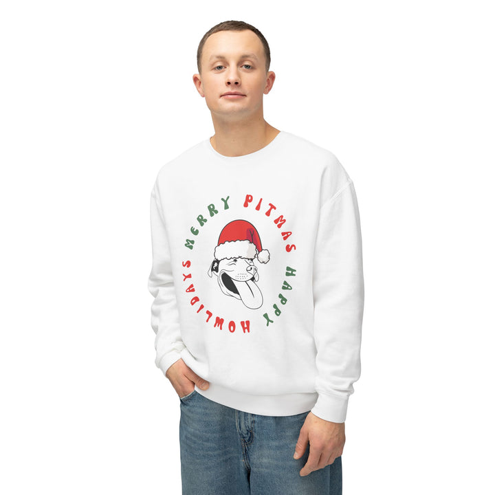 Merry Pitmas & Happy Howlidays Unisex Premium Sweatshirt