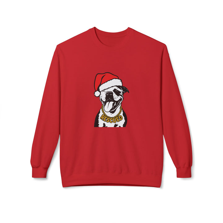 Rescue Pit Christmas Softstyle Fleece Crewneck Sweatshirt