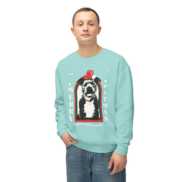 Merry Pitmas & Happy Howlidays Unisex Premium Sweatshirt