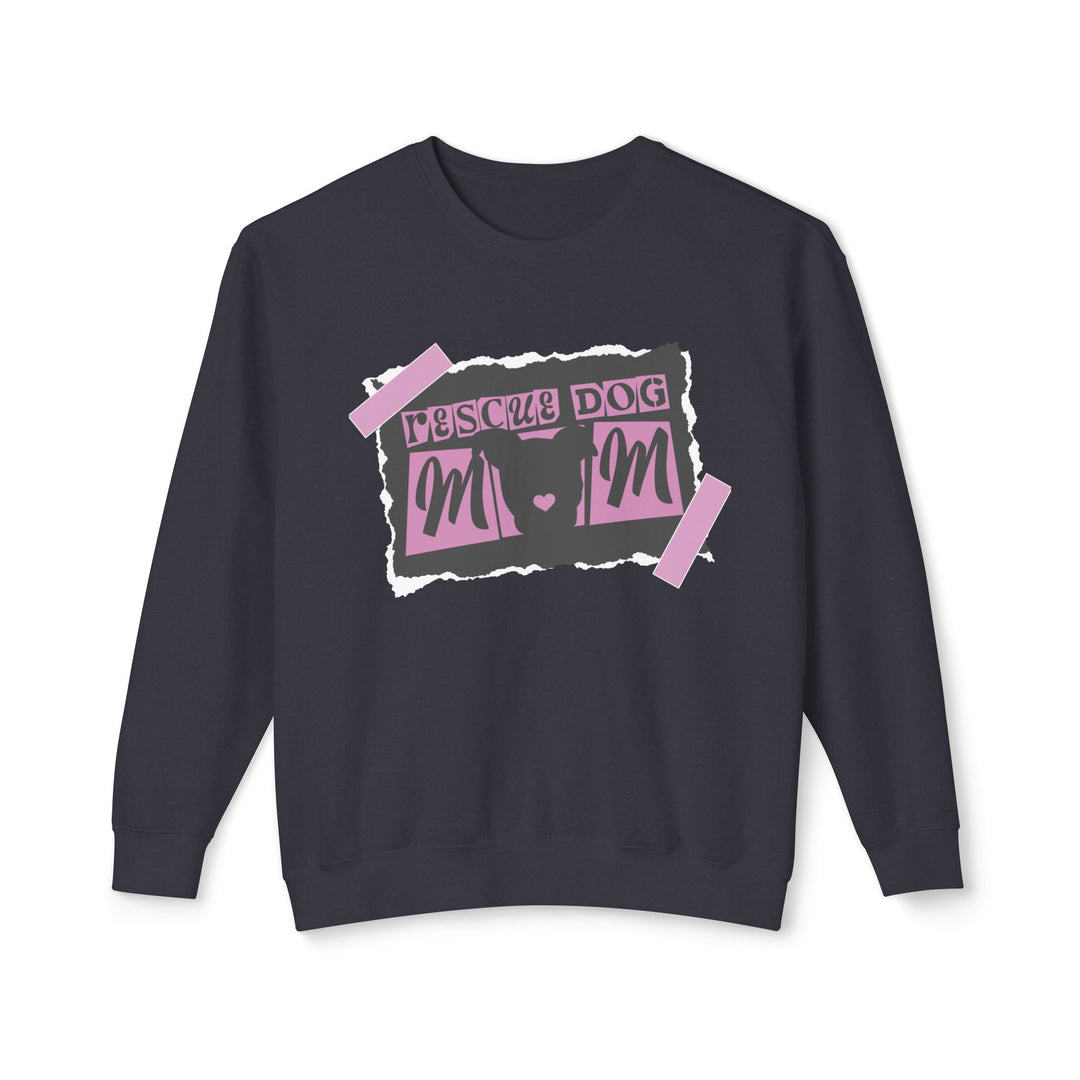 Rescue Dog Mom Paper Style Unisex Premium Sweatshirt