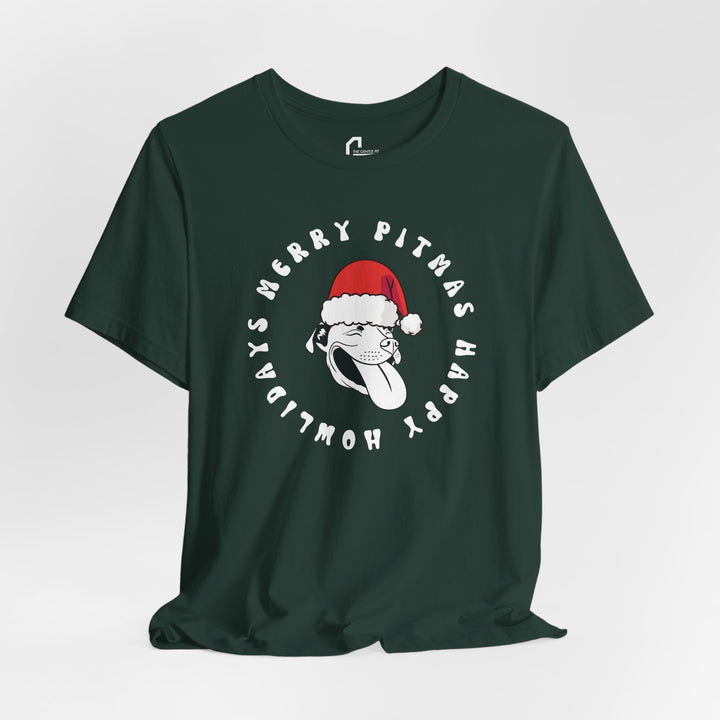 Merry Pitmas & Happy Howlidays Unisex Short Sleeve T-shirt