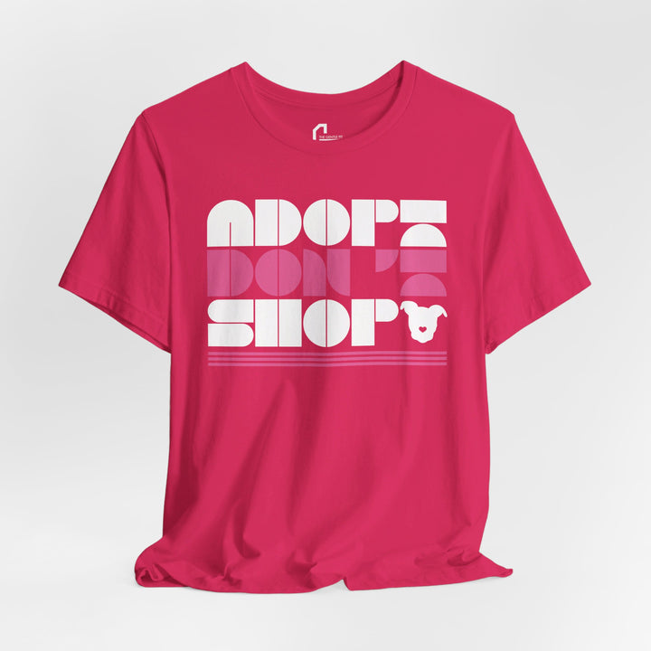 Adopt Don’t Shop Print Design V2 - Unisex Jersey Short Sleeve Tee