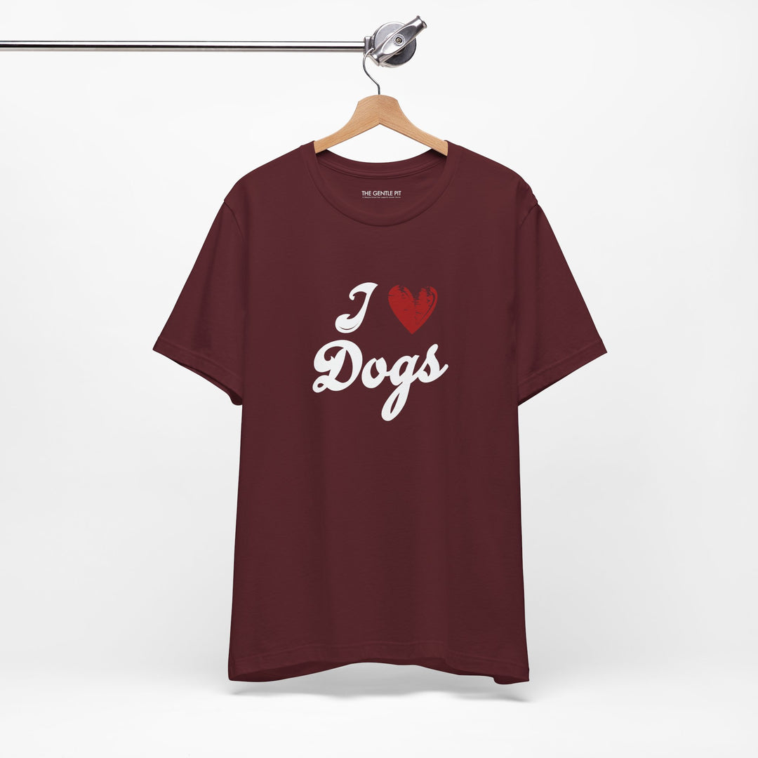 I Love Dogs Unisex Short Sleeve T-shirt