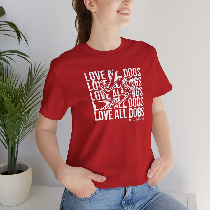 Love All Dogs Illussion Unisex Short Sleeve T-shirt