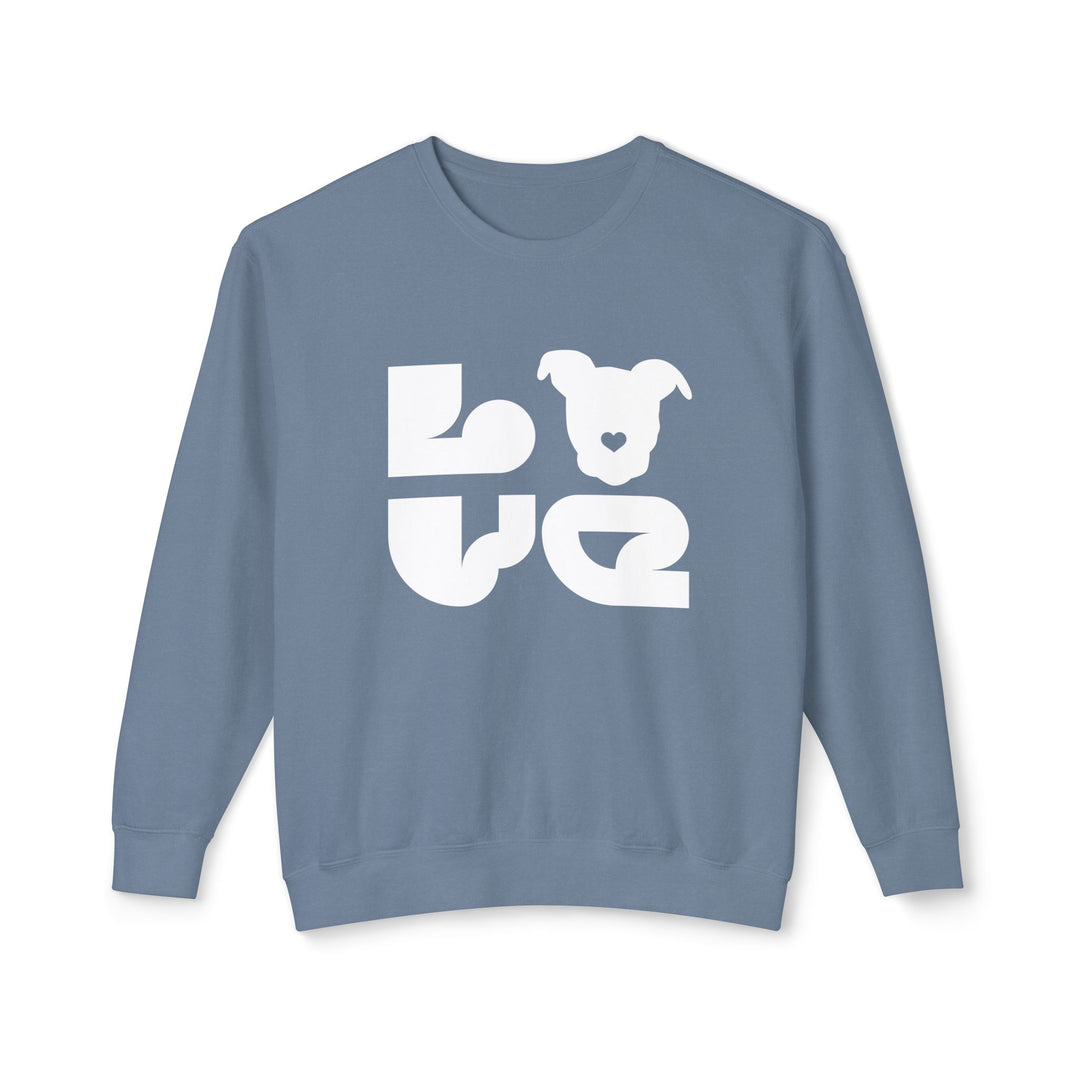 LOVE White Print Design Unisex Crewneck Sweatshirt