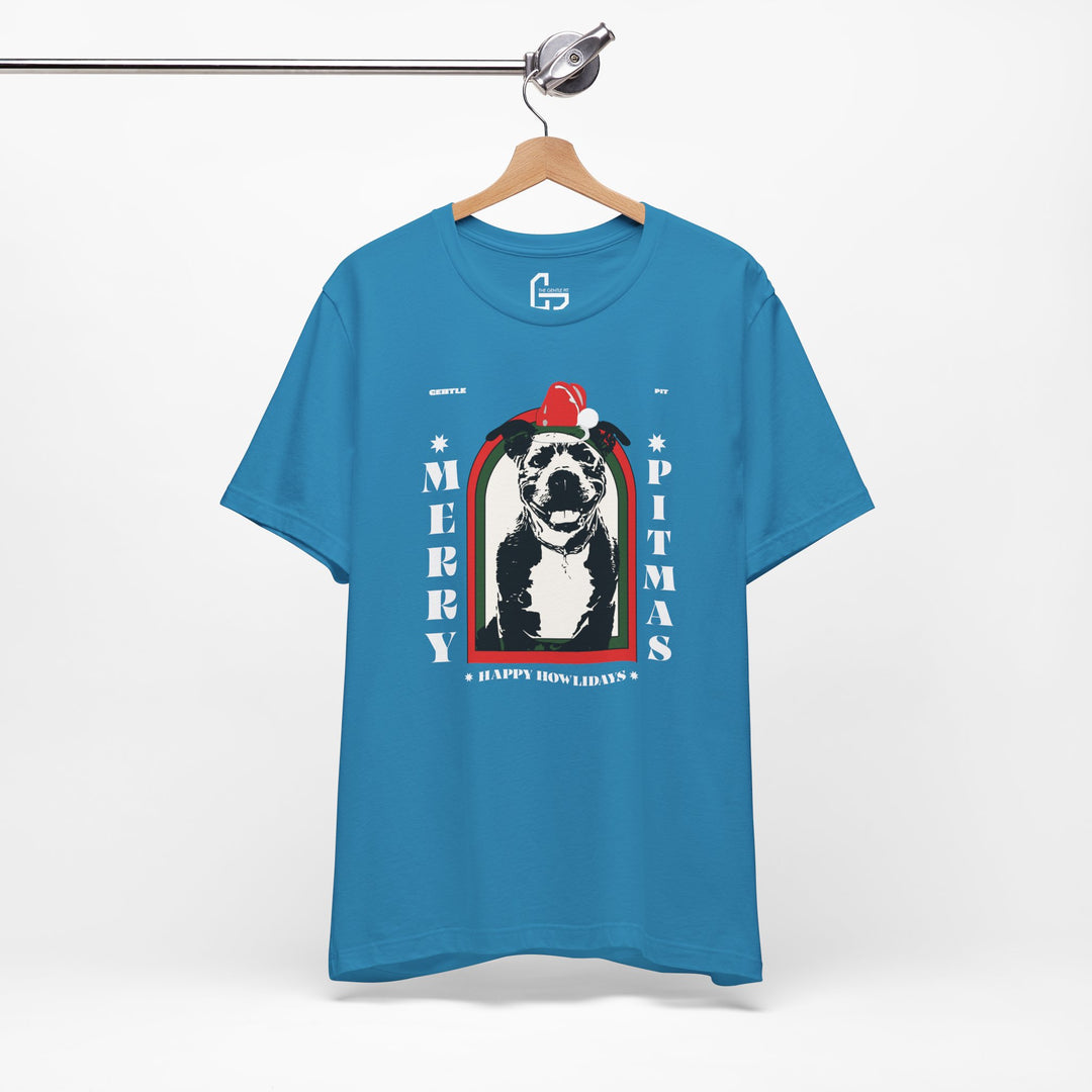 Merry Pitmas & Happy Howlidays Unisex Short Sleeve T-Shirt