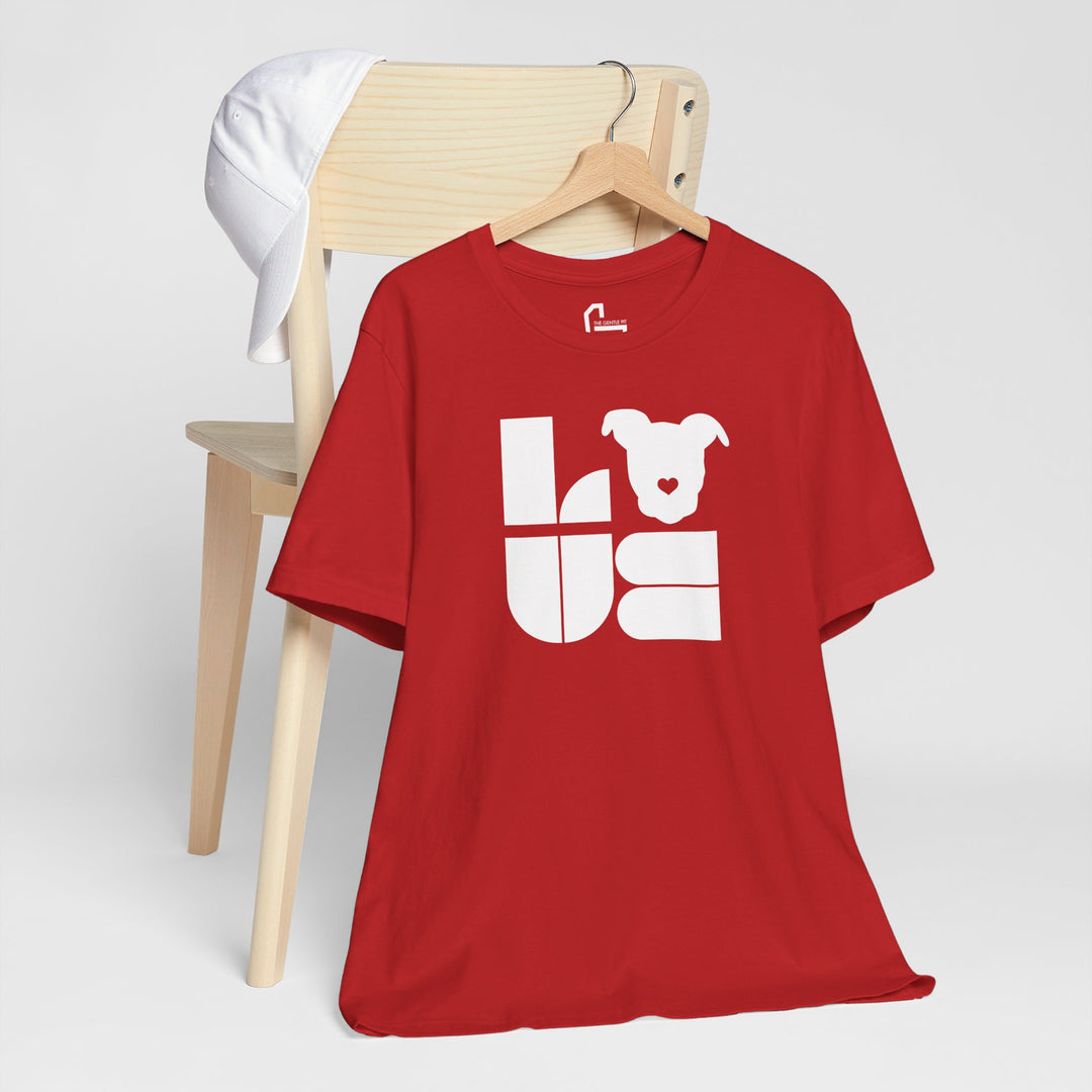 LOVE White Print Design - Unisex Jersey Short Sleeve Tee